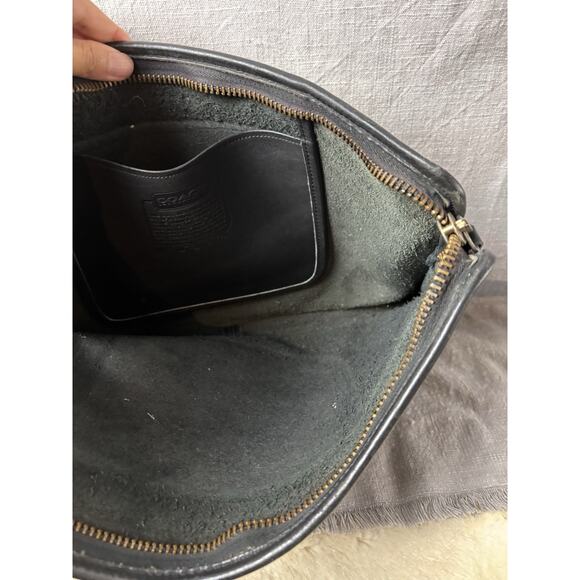 Vintage Coach Black Leather Portfolio Document Laptop Case - Picture 3 of 7